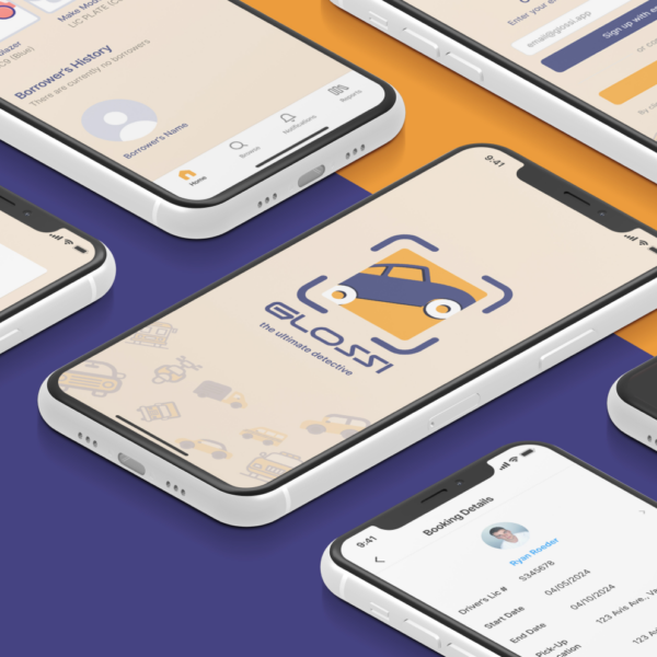 Glossi Vehicle Rent and Borrow Mobile App